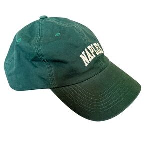 Brandy Melville Dark Green Cap with Naples White Stitching NWT